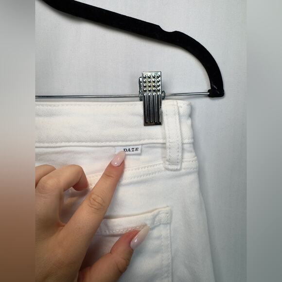 Daze Denim Moneymaker High Rise Vintage Skinny Jeans Porcelain White  Size 29 - Picture 5 of 7